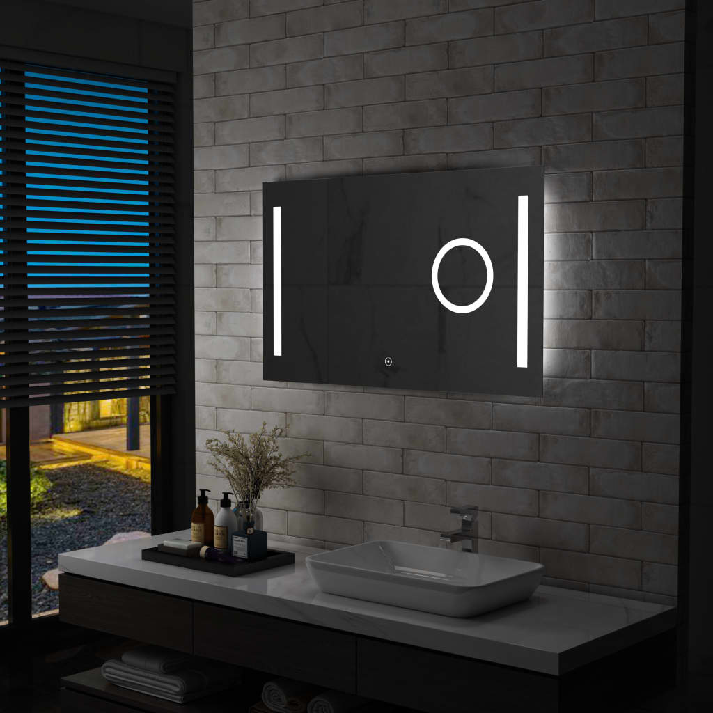 vidaXL Kúpeľňové LED nástenné zrkadlo s dotykovým snímačom 100x60 cm
