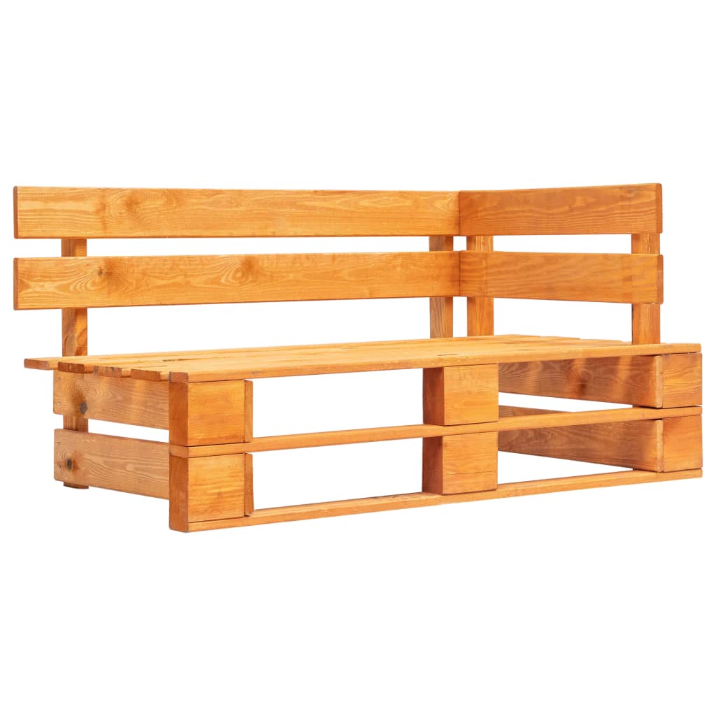 vidaXL Záhradná paletová rohová lavička FSC drevo medovo-hnedá