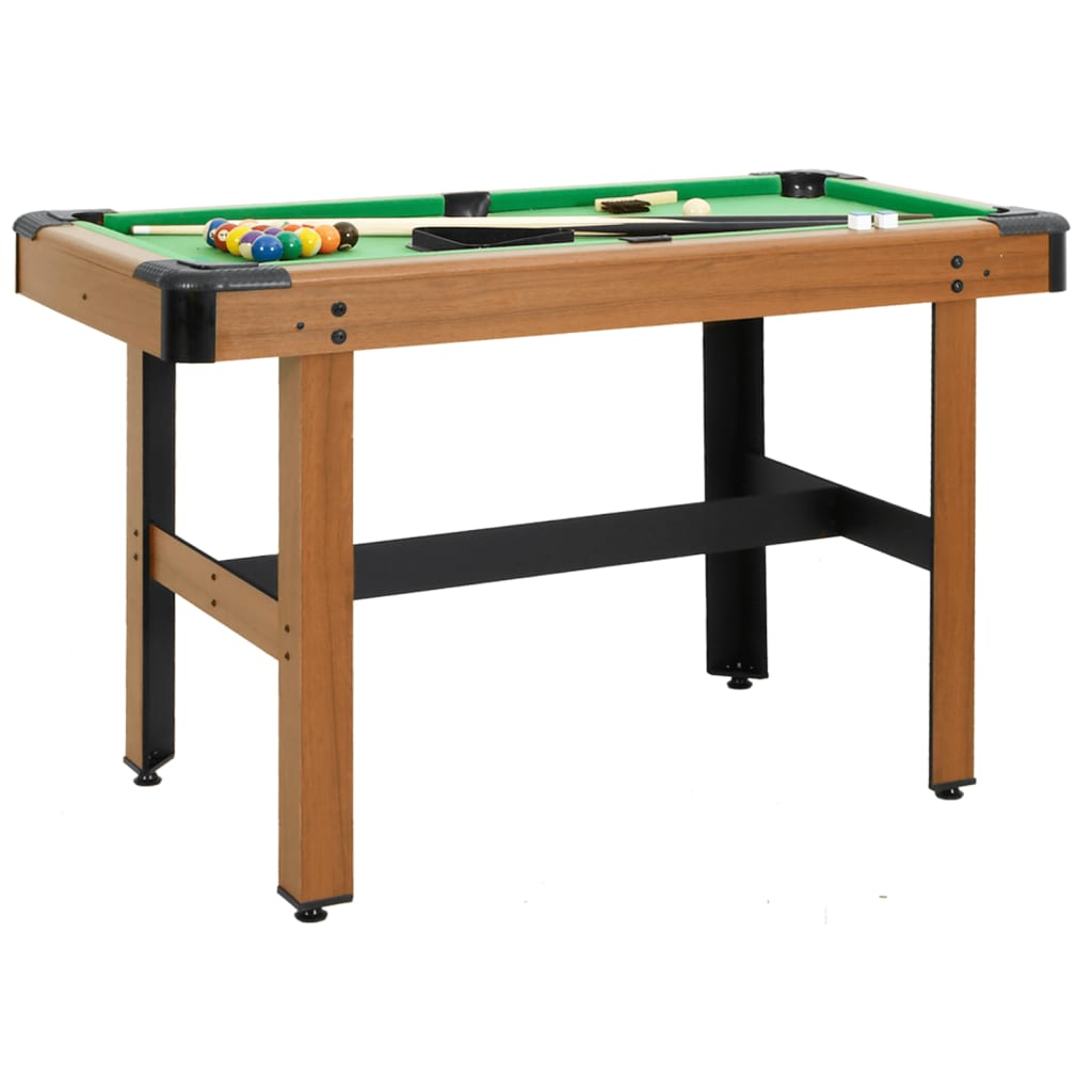 vidaXL 4-stopový biliardový stôl hnedý 122x61x76 cm
