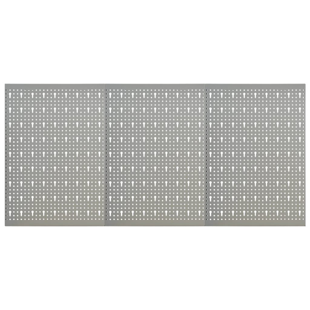 vidaXL Nástenné závesné panely na náradie 3 ks 40x58 cm oceľové
