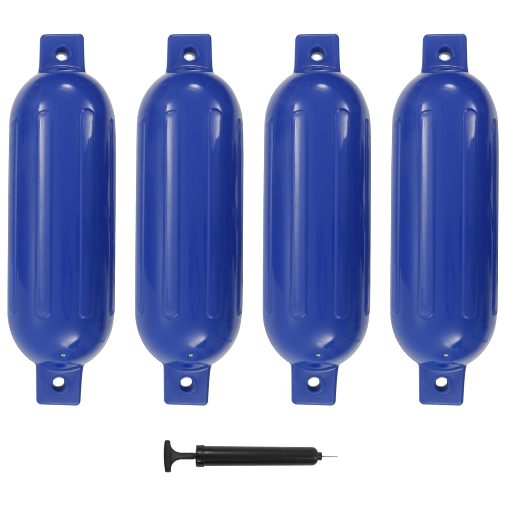 vidaXL Lodný nárazník 4 ks modrý 51x14 cm PVC