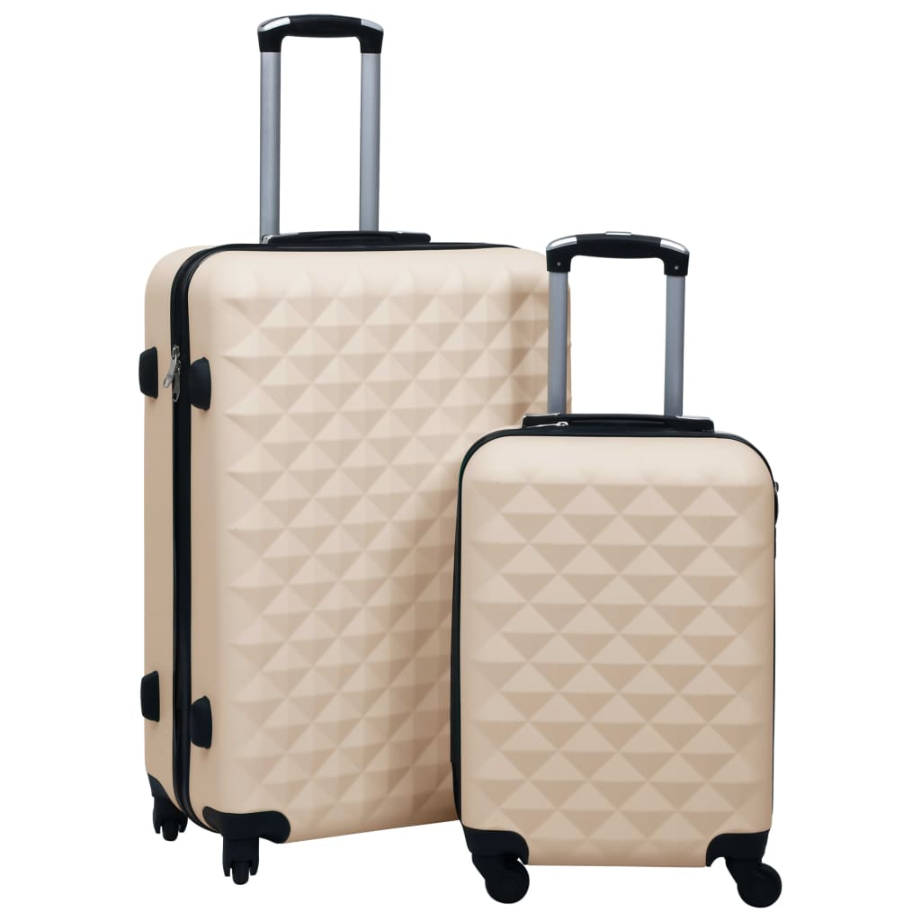 vidaXL Súprava cestovných kufrov s tvrdým krytom 2 ks zlatá ABS