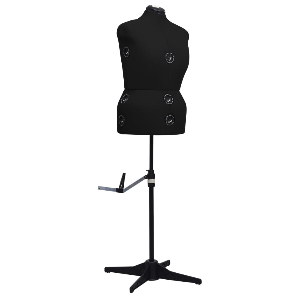 vidaXL Nastaviteľná figurína na šaty pre ženy čierna veľkosť L 44-50