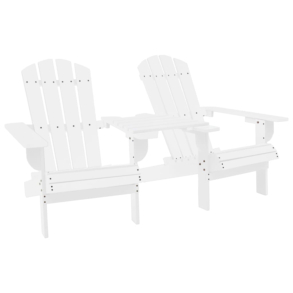 vidaXL Záhradná stolička Adirondack, jedľový masív, biela