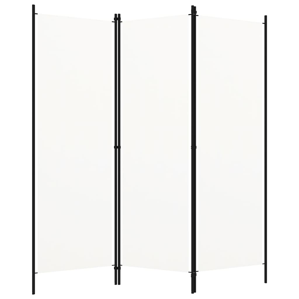 vidaXL Paraván s 3 panelmi, krémovo biely 150x180 cm
