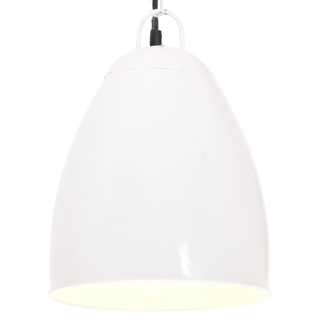 vidaXL Industriálna závesná lampa 25 W biela 32 cm okrúhla E27
