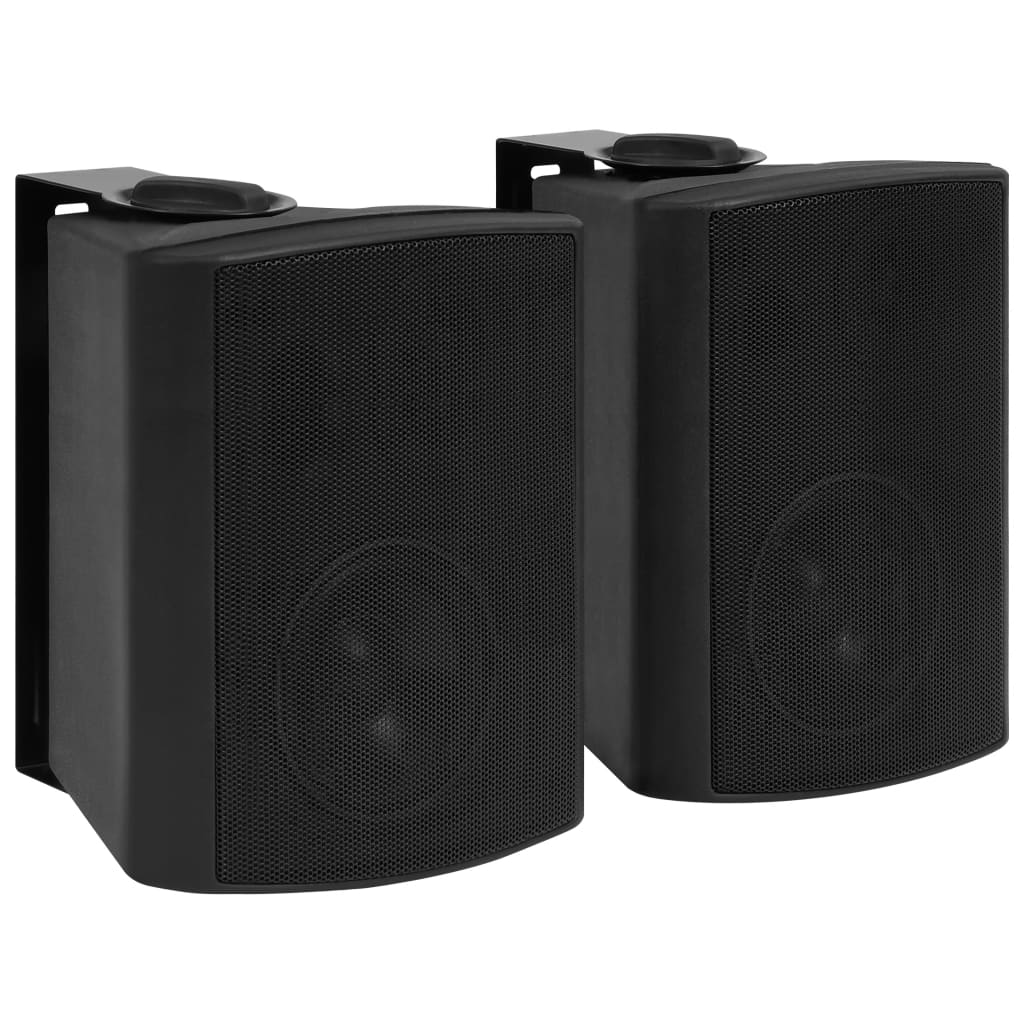 vidaXL Nástenné stereo reproduktory do interiéru a exteriéru 2 ks čierne 100 W