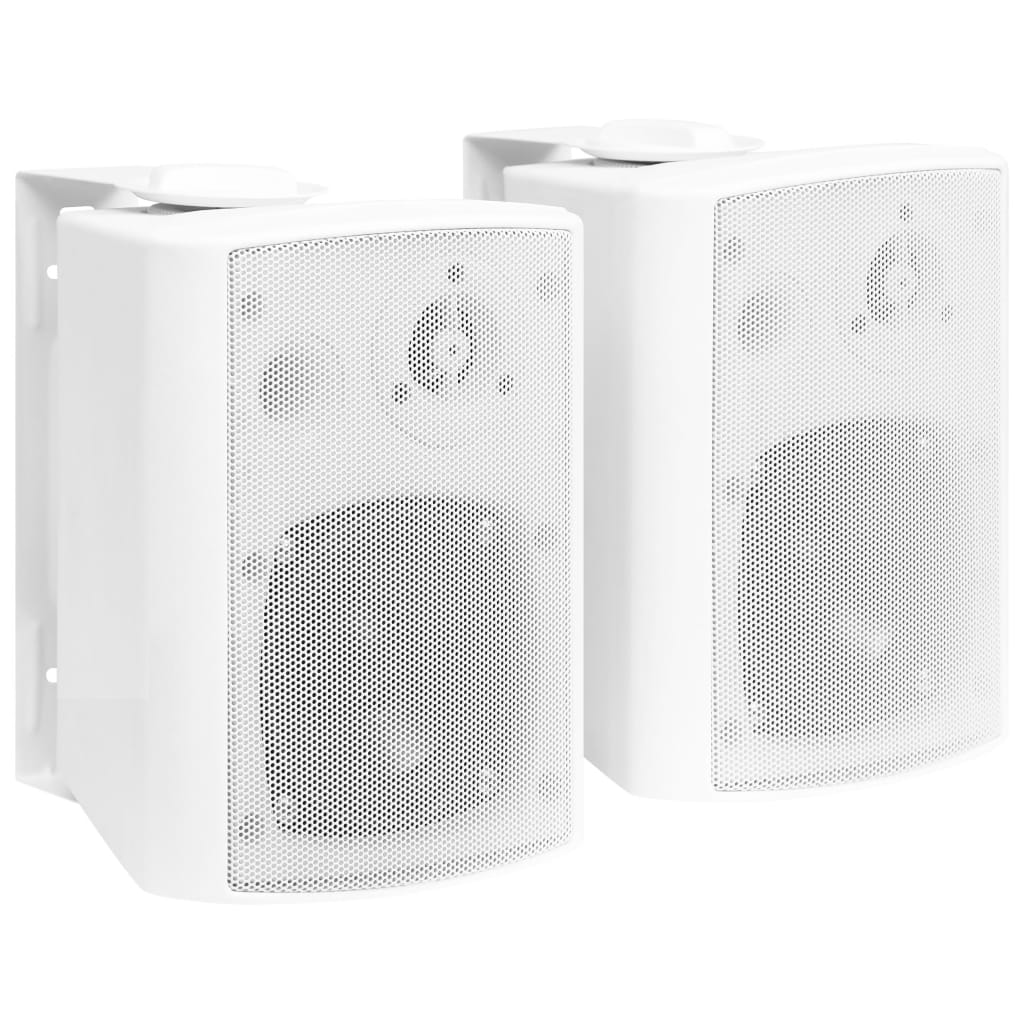 vidaXL Nástenné stereo reproduktory do interiéru a exteriéru 2 ks biele 80 W