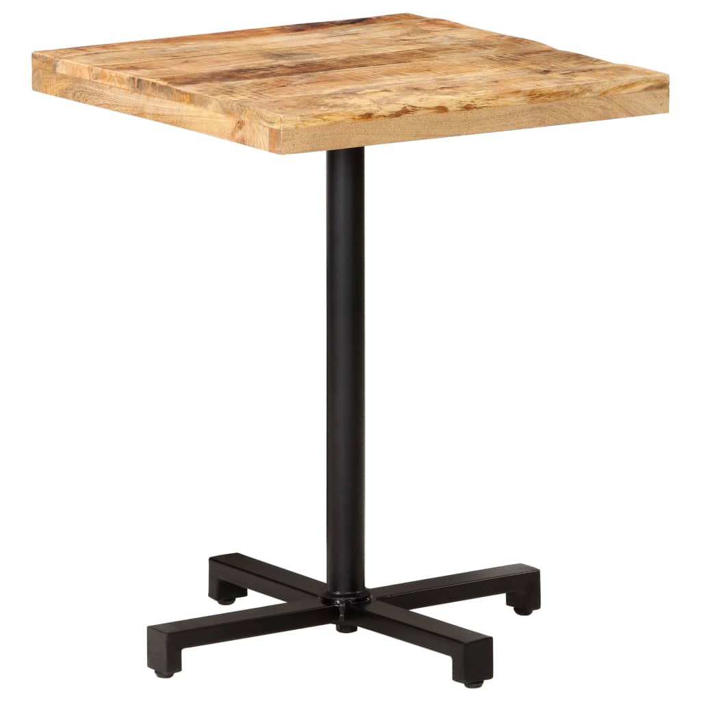 vidaXL Bistro stôl štvorcový 60x60x75 cm surové mangovníkové drevo