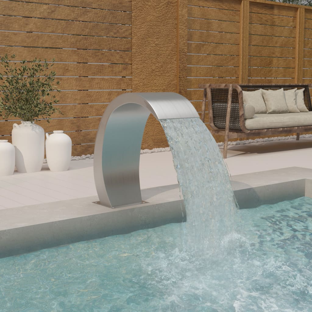 vidaXL Bazénová fontána s LED 30x60x70 cm, nehrdzavejúca oceľ 304