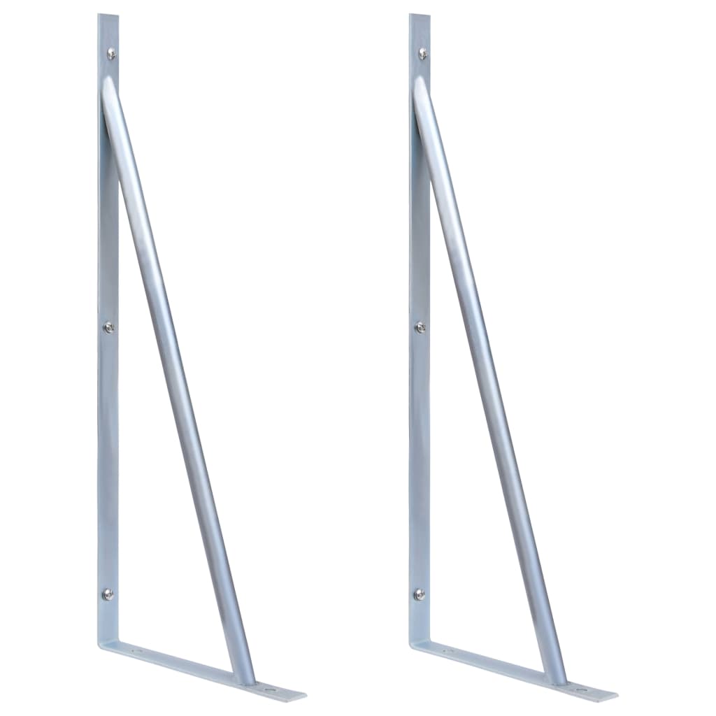 vidaXL Podporné držiaky pre plotové stĺpiky 2 ks pozinkovaná oceľ
