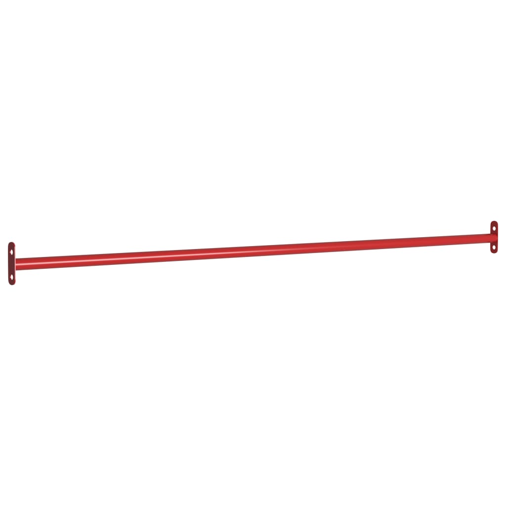 vidaXL Otočná tyč 125 cm oceľová červená