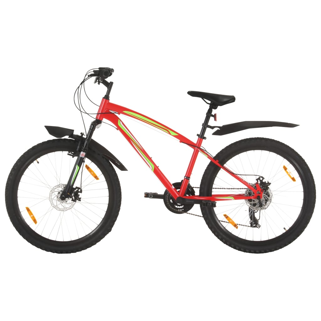 vidaXL Horský bicykel 21 rýchlostí 26" koleso 36 cm rám červený