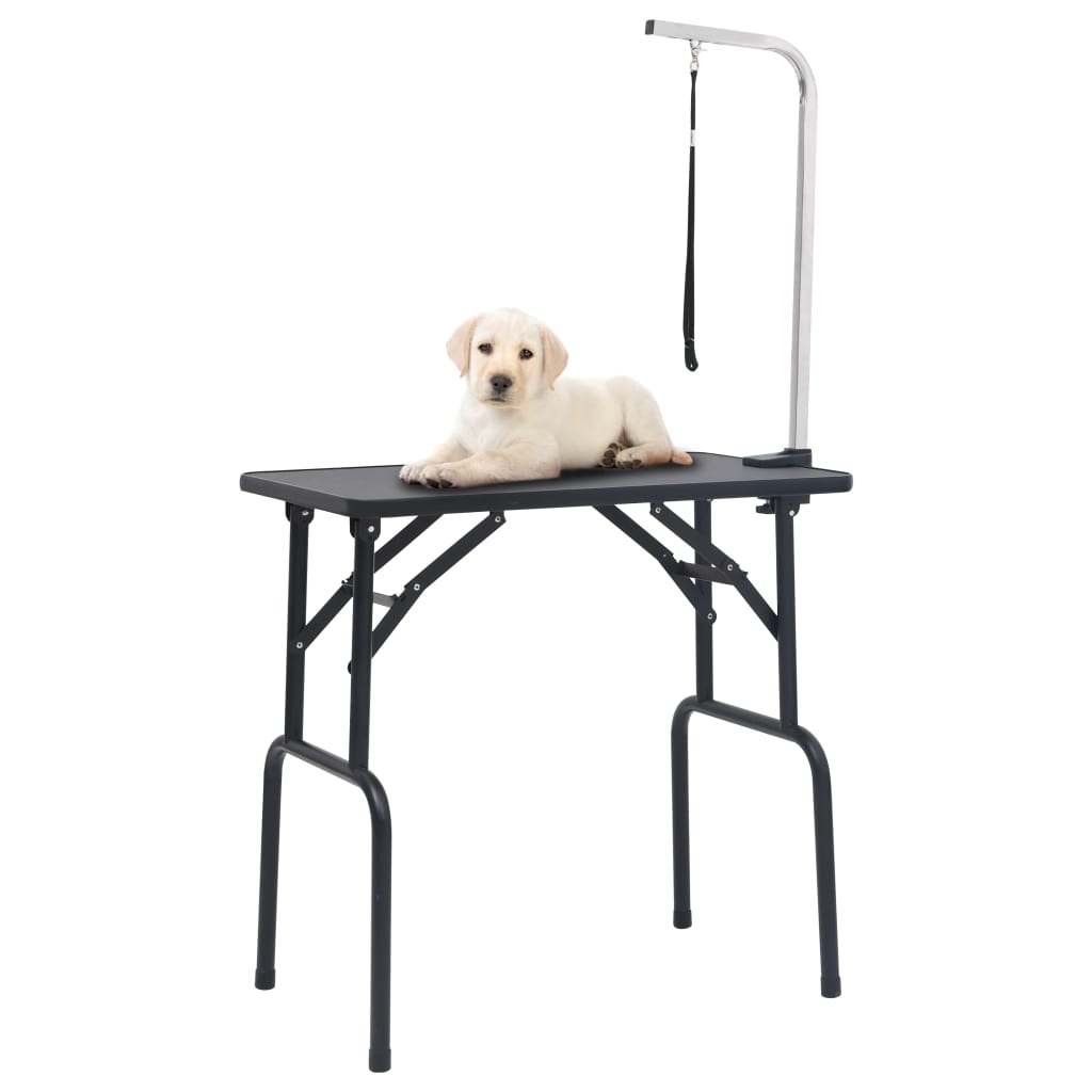 vidaXL Nastaviteľný trimovací stôl pre psa s 1 slučkou