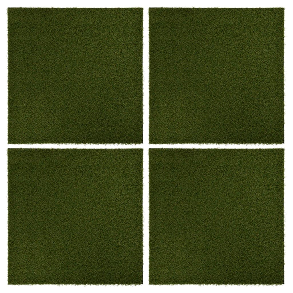 vidaXL Umelý trávnik 4 dlaždice 50x50x2,5 cm guma 