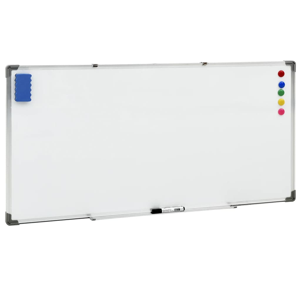vidaXL Magnetická tabuľa biela 110x60 cm oceľ