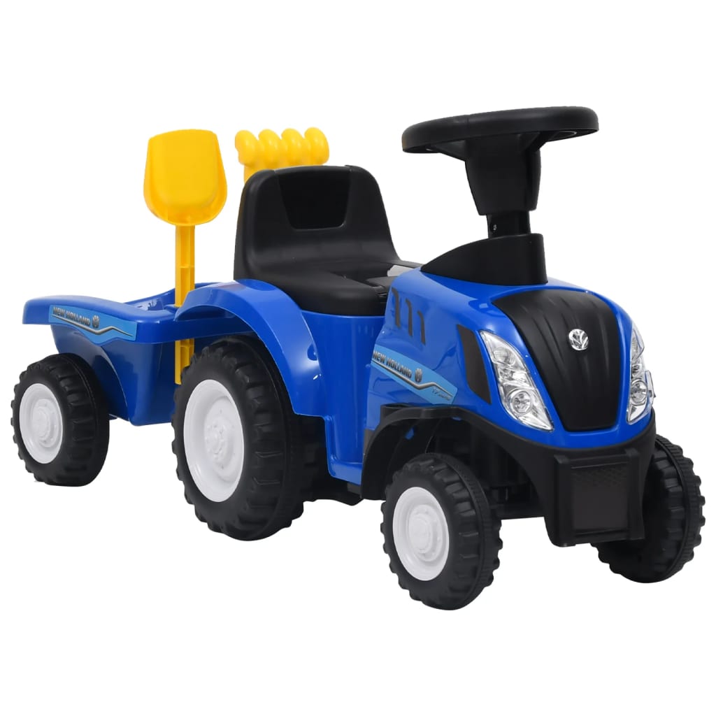 vidaXL Detský traktor New Holland modrý