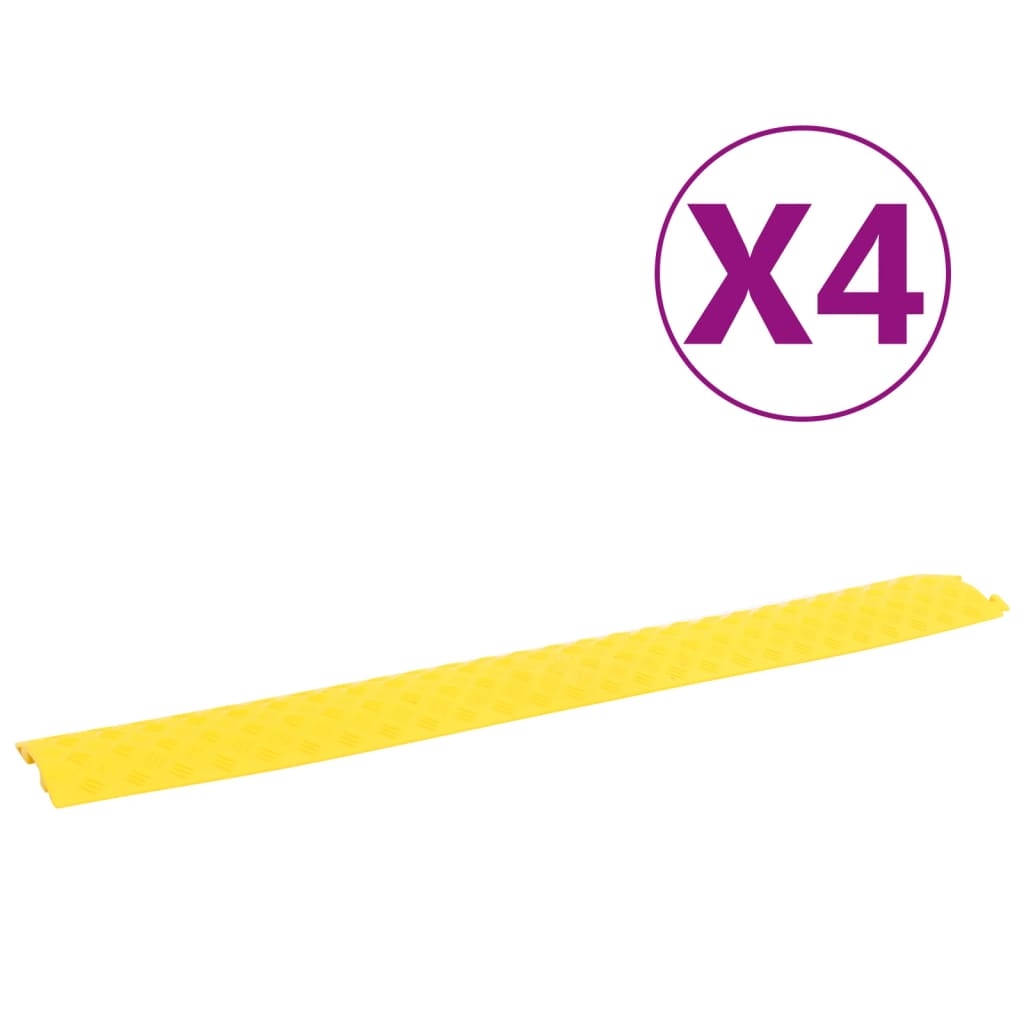 vidaXL Rampy na ochranu káblov 4 ks 98,5 cm žlté