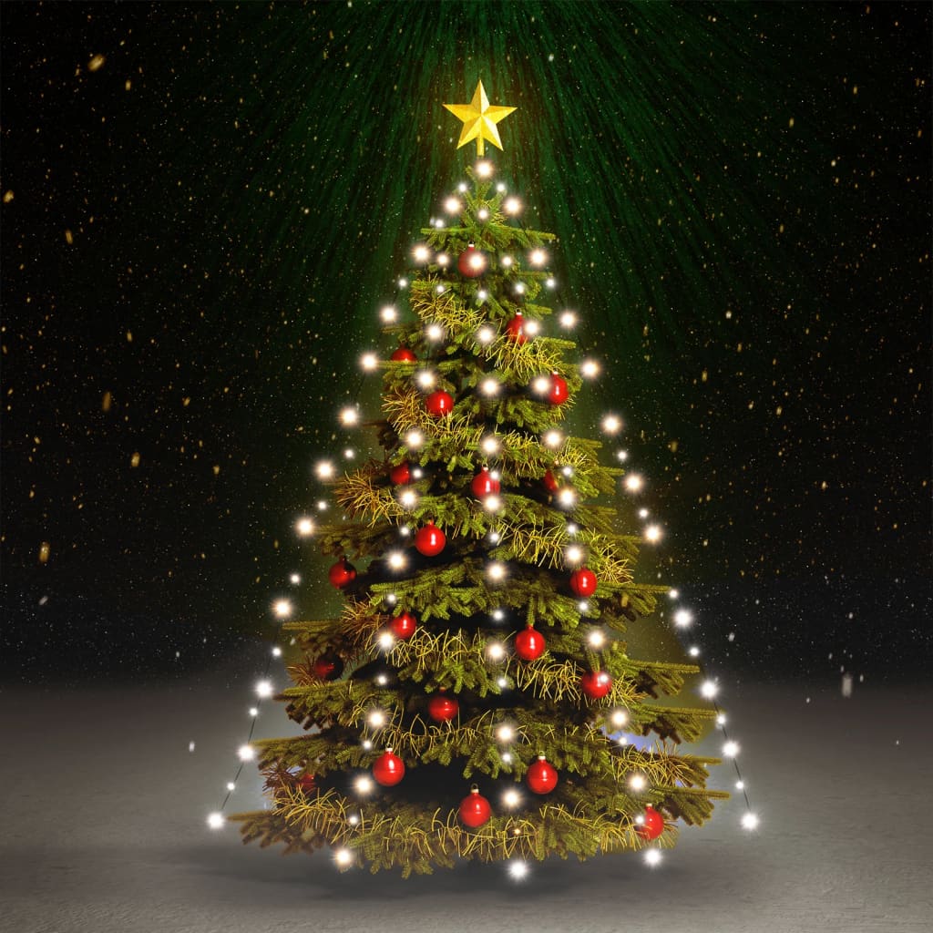 vidaXL Svetelná reťaz na vianočný stromček 150 LED studená biela 150cm
