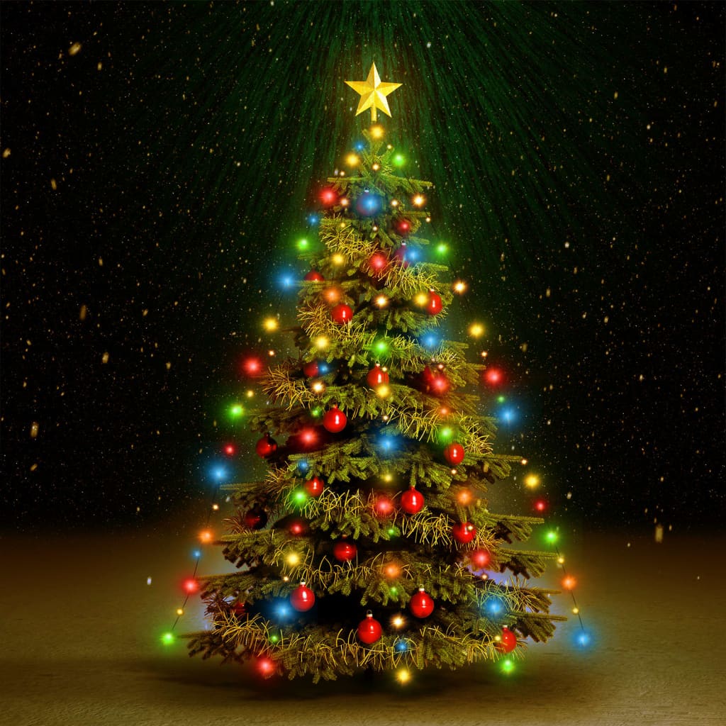 vidaXL Svetelná sieť na vianočný stromček 150 LED, farebná 150 cm