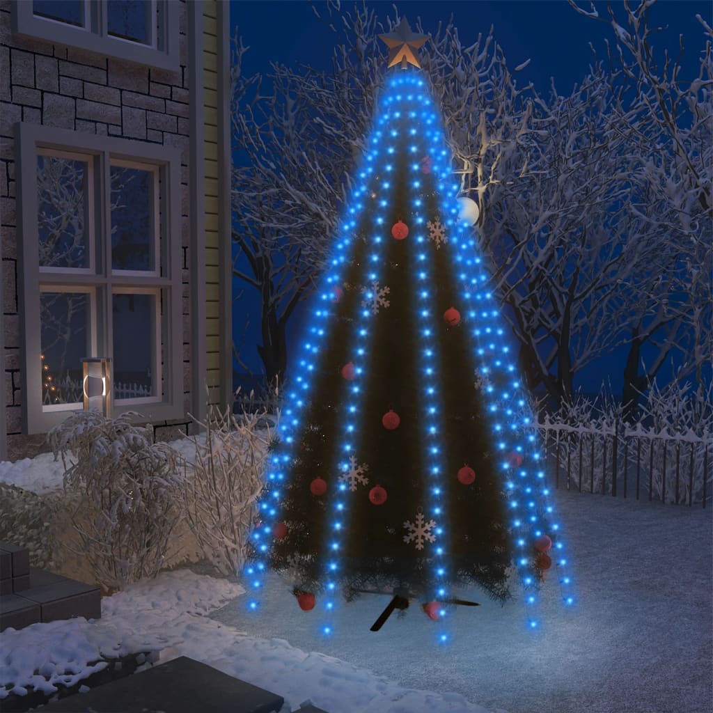 vidaXL Svetelná reťaz na vianočný stromček 250 LED diód, modrá 250 cm 