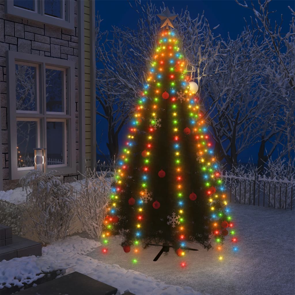 vidaXL Vianočná svetelná reťaz na stromček s 250 LED farebná 250 cm 