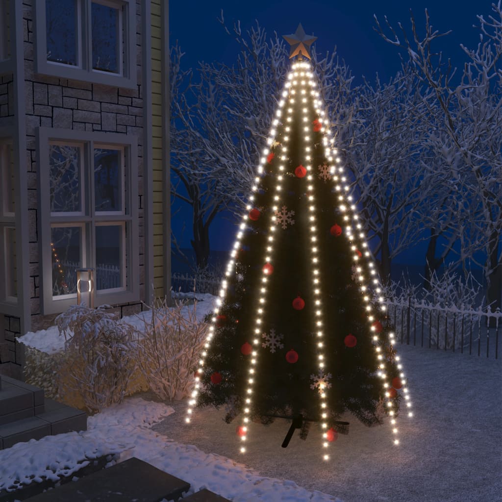 vidaXL Svetelná reťaz na vianočný stromček 400LED studená biela 400cm 