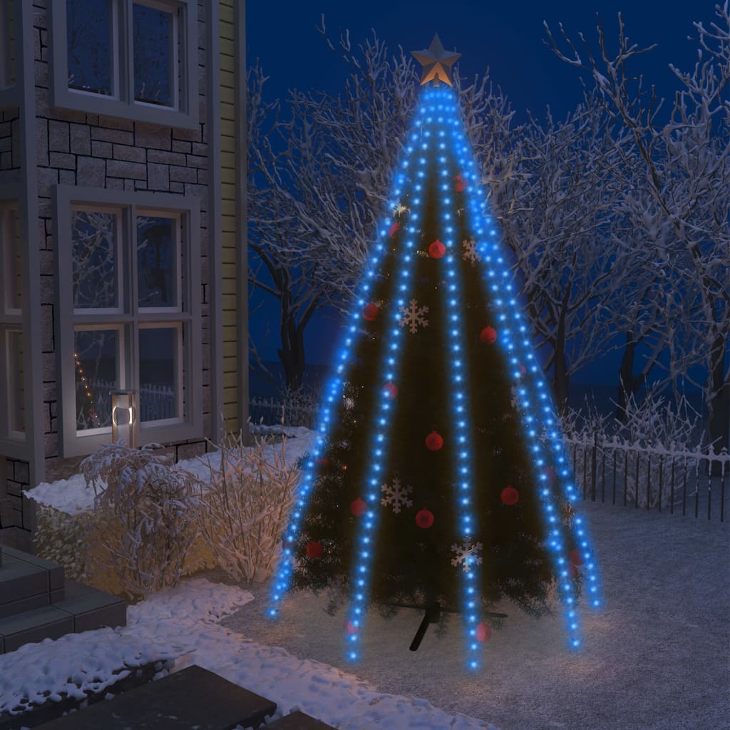 vidaXL Vianočná svetelná reťaz na stromček so 400 LED modrá 400 cm 