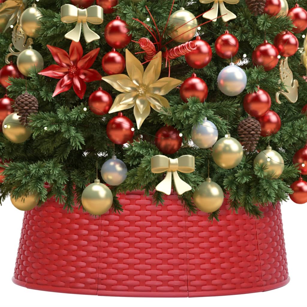 vidaXL Spodný kryt na vianočný stromček červený Ø 65x19,5 cm 