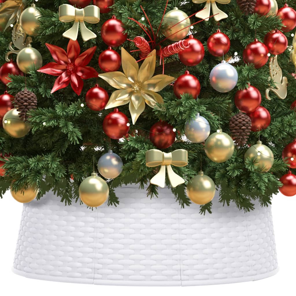 vidaXL Spodný kryt na vianočný stromček biely Ø 65x19,5 cm 
