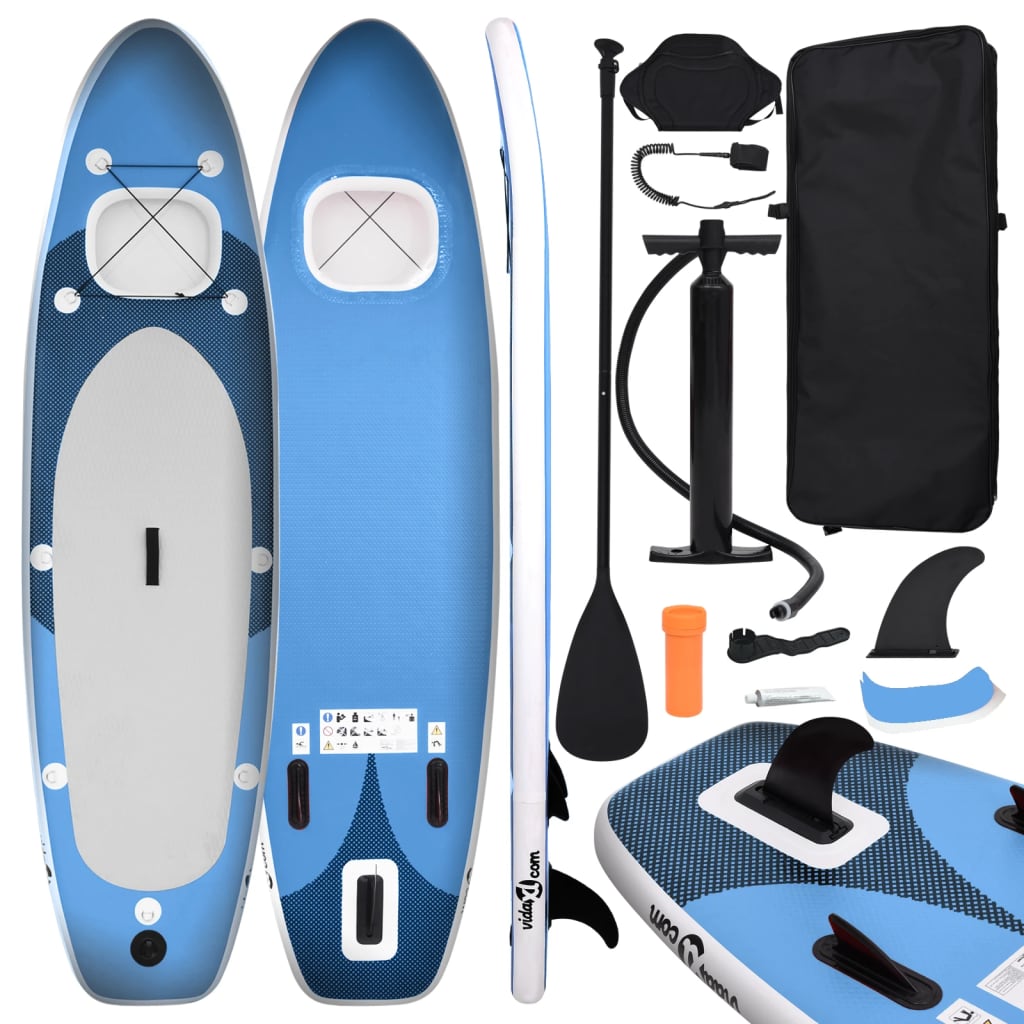 vidaXL Nafukovací Stand up paddleboard morská modrá 300x76x10 cm