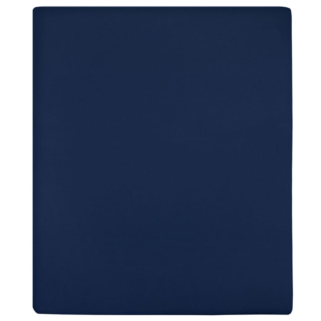 vidaXL Plachty Jersey 2 ks námornícka modrá 160x200 cm bavlna
