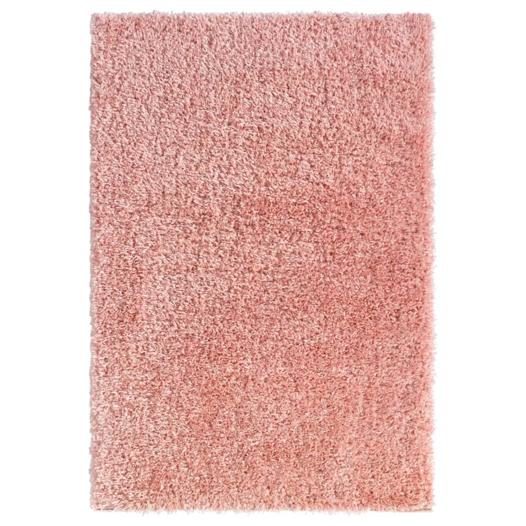 vidaXL Chlpatý koberec s vysokým vlasom ružový 160x230 cm 50 mm