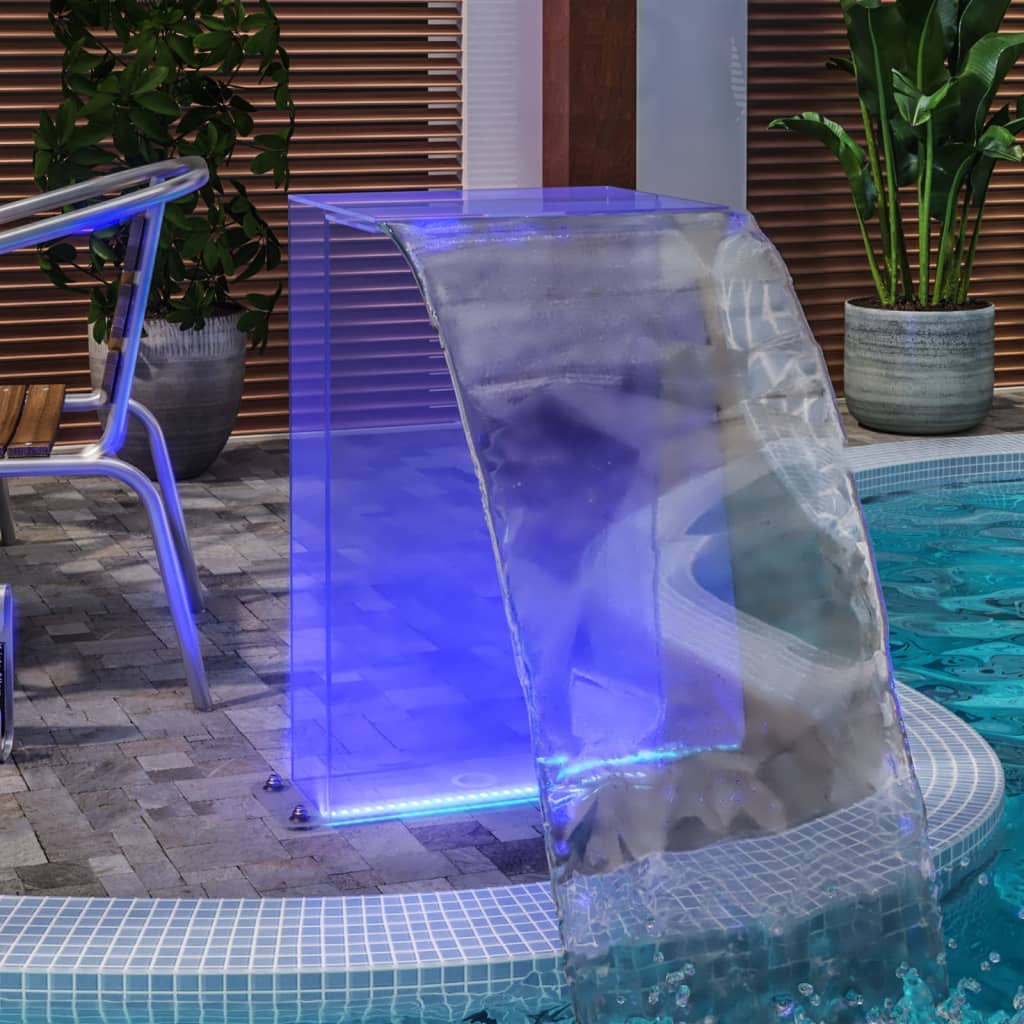 vidaXL Bazénová fontána s RGB LED diódami akrylová 51 cm