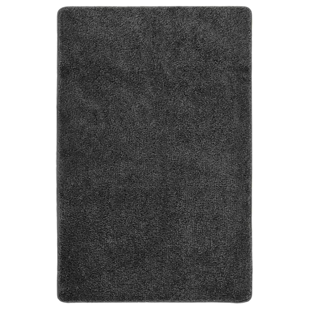 vidaXL Chlpatý koberec tmavosivý 200x290 cm protišmykový