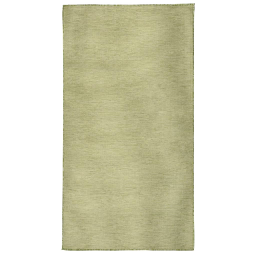 vidaXL Vonkajší koberec s plochým tkaním 80x150 cm zelený