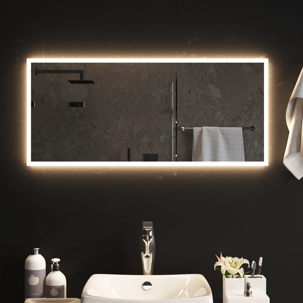 vidaXL LED kúpeľňové zrkadlo 90x40 cm