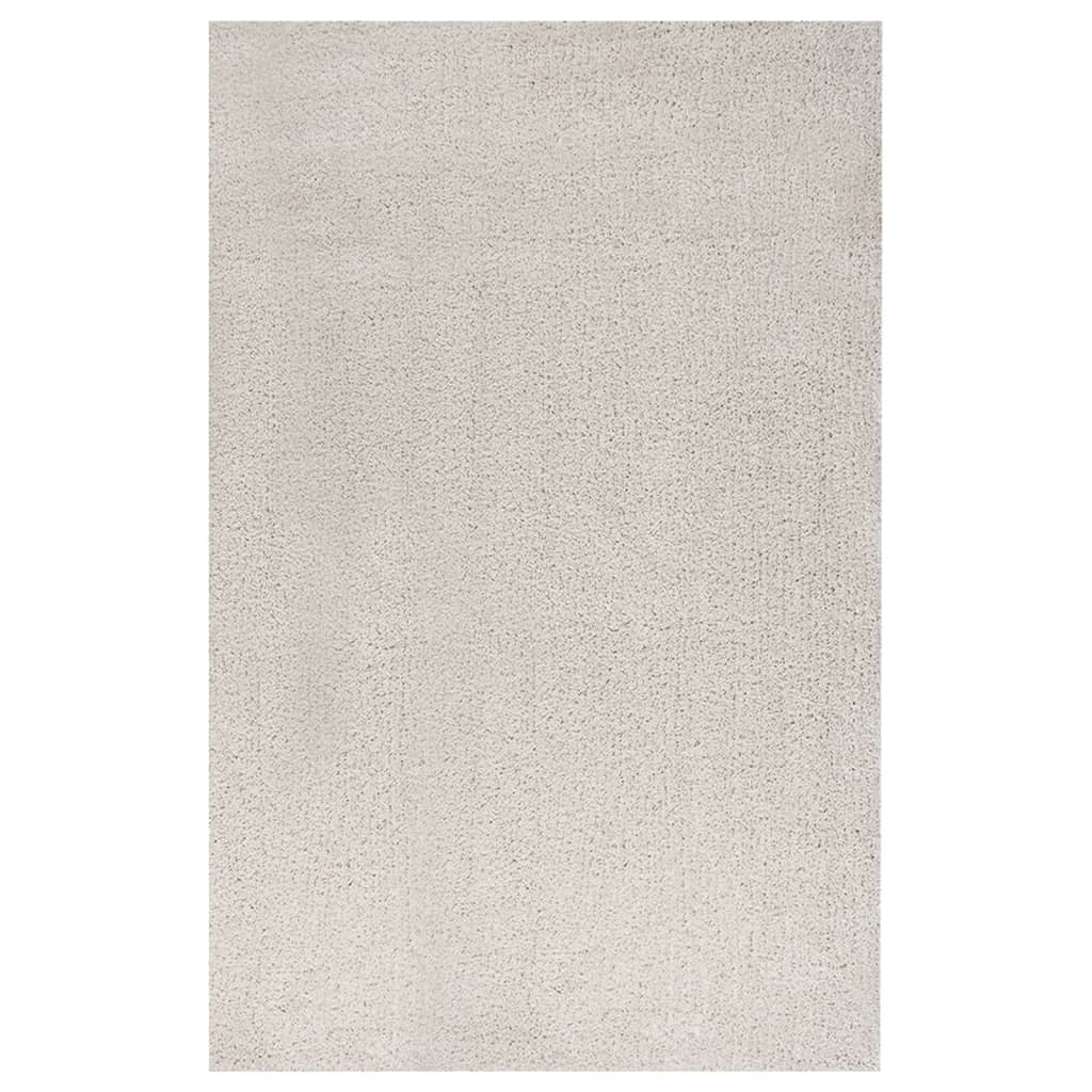 vidaXL Chlpatý koberec s vysokým vlasom krémový 200x290 cm