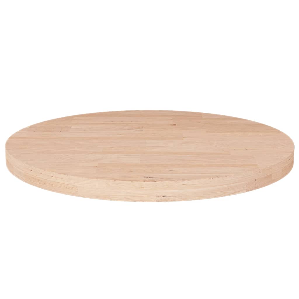 vidaXL Okrúhla stolová doska Ø40x2,5 cm neošetrený dubový masív