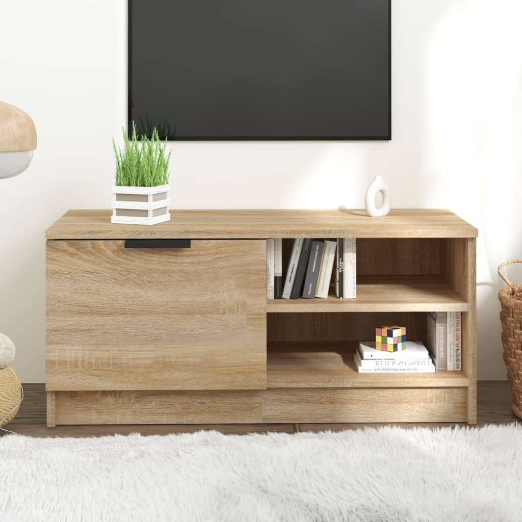 vidaXL TV stolík dub sonoma 80x35x36,5 cm spracované drevo