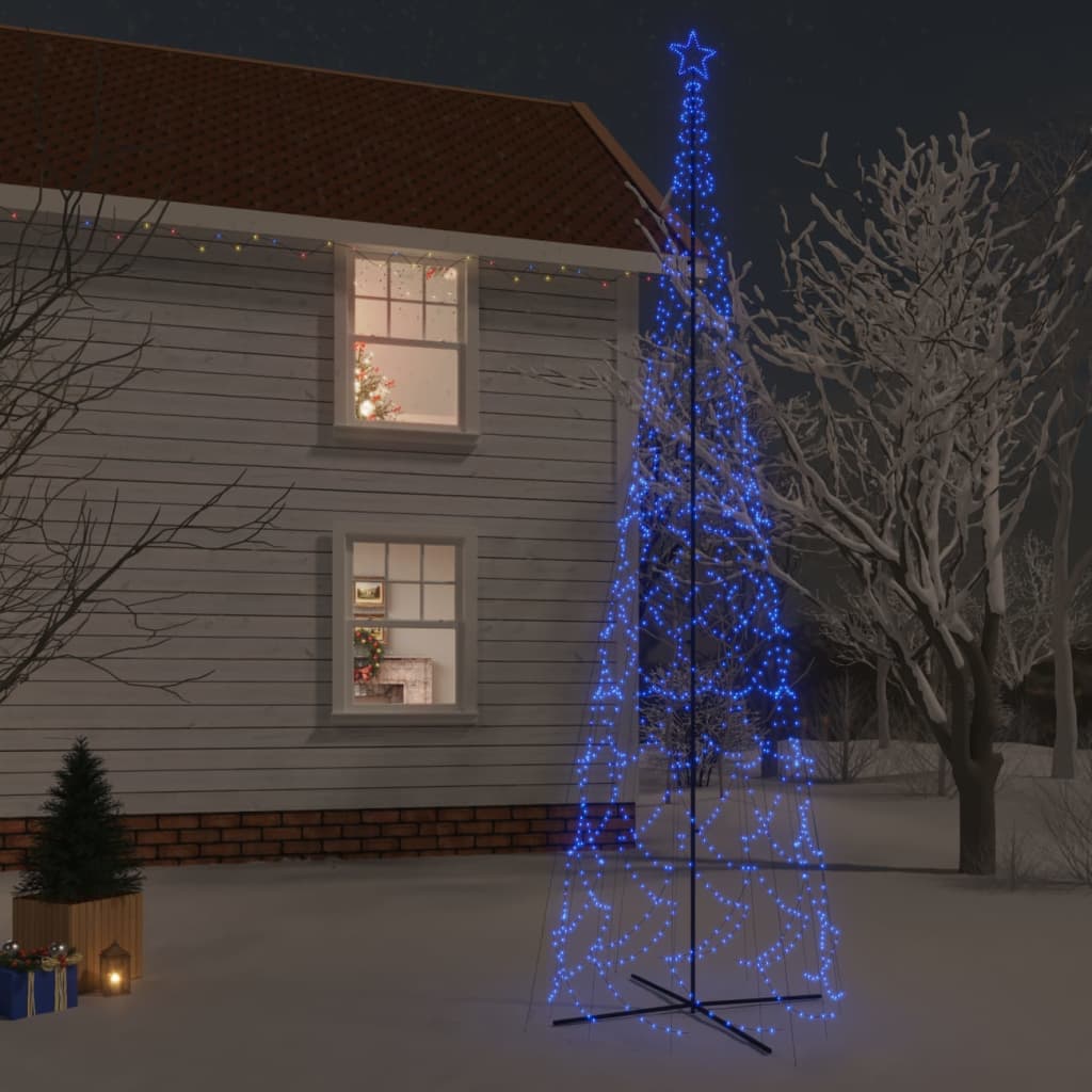 vidaXL Vianočný stromček kužeľ modré svetlo 3000 LED 230x800 cm