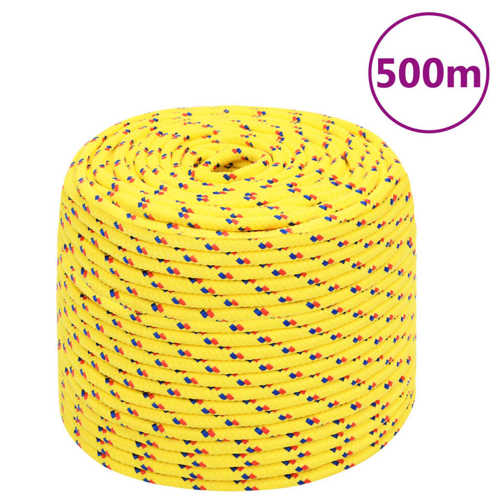 vidaXL Lodné lano žlté 6 mm 500 m polypropylén