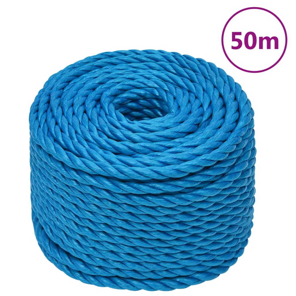 vidaXL Pracovné lano modré 24 mm 50 m polypropylén
