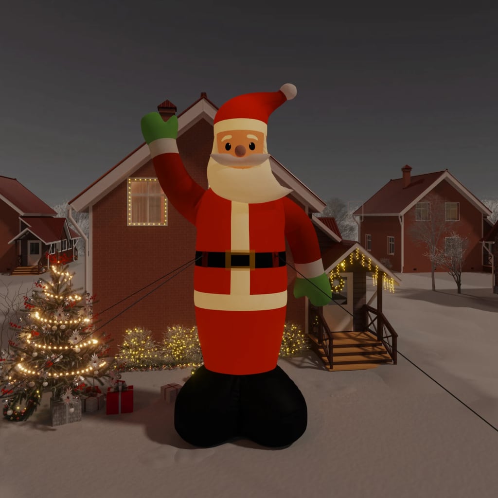 vidaXL Vianočný nafukovací Santa Claus s LED diódami 820 cm
