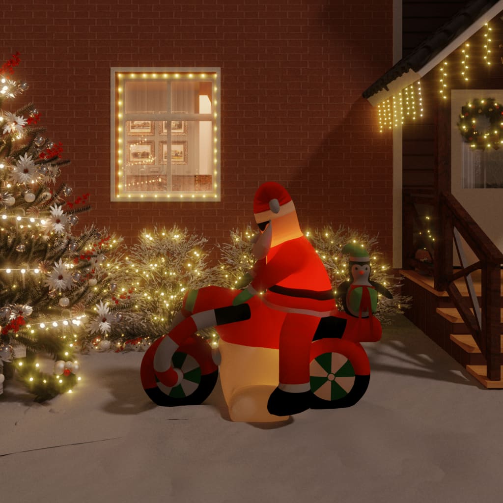 vidaXL Vianočný nafukovací Santa Claus LED 156 cm