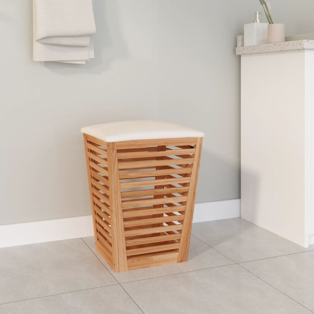vidaXL Kúpeľňová stolička 40,5x40,5x56 cm masívne orechové drevo