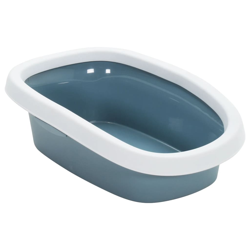 vidaXL Toaleta pre mačky bielo-modrá 58x39x17 cm PP