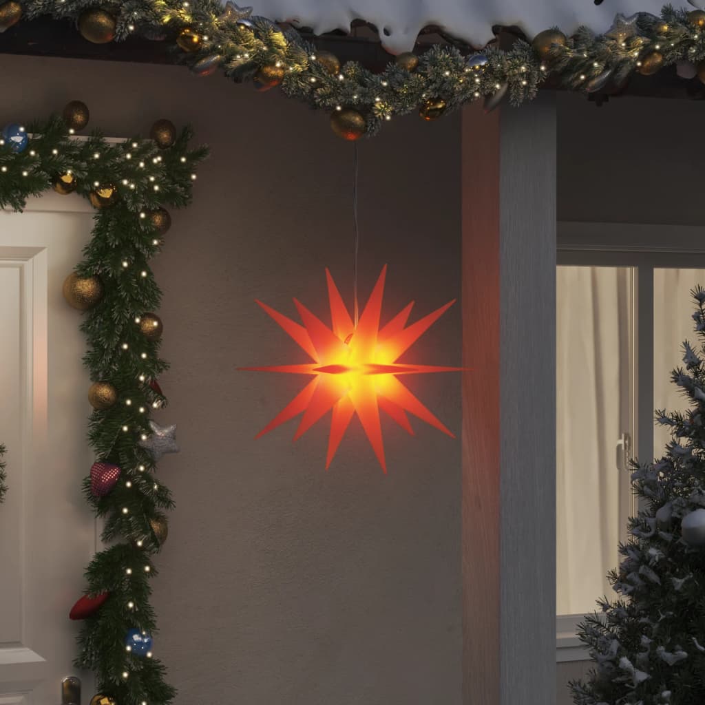 vidaXL Vianočné svetlo s LED, skladacie, červené 43 cm