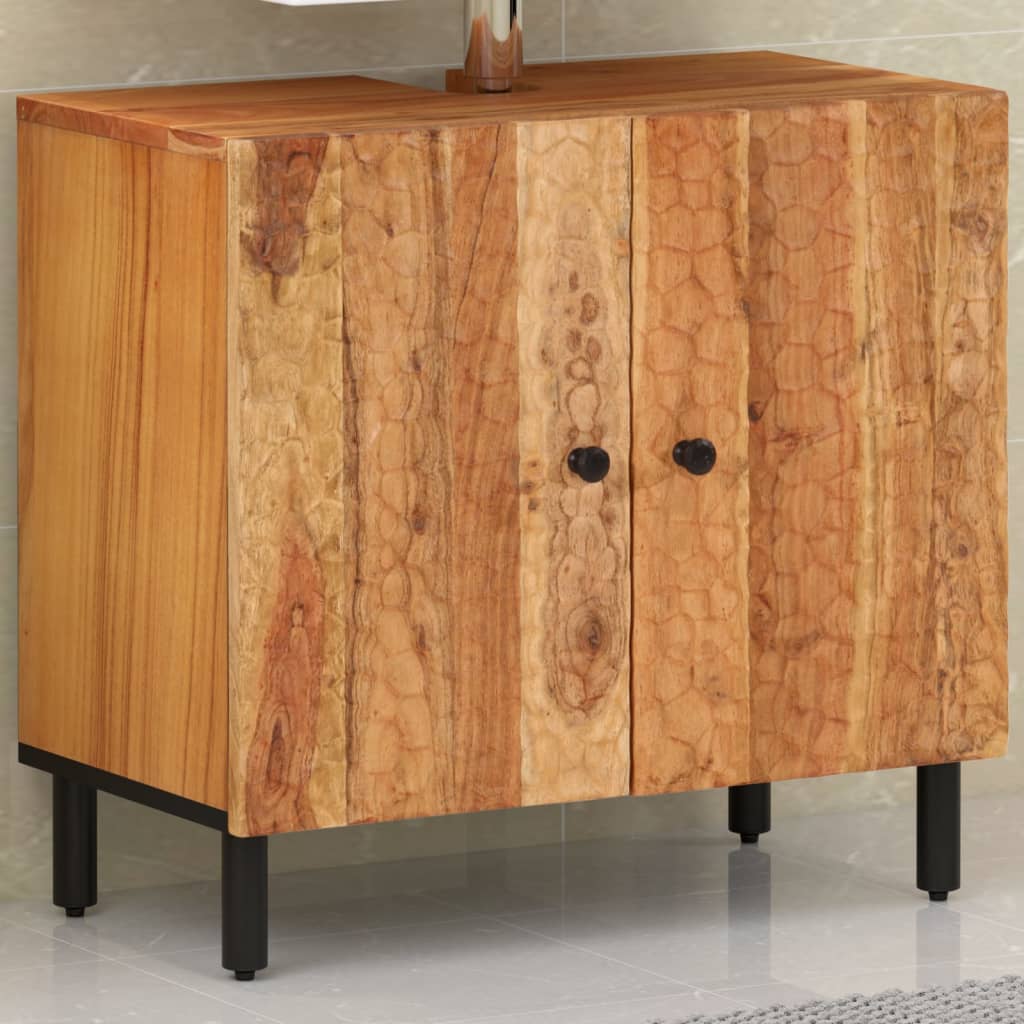 vidaXL Kúpeľňová umývadlová skrinka 62x33x58 cm masívne akáciové drevo