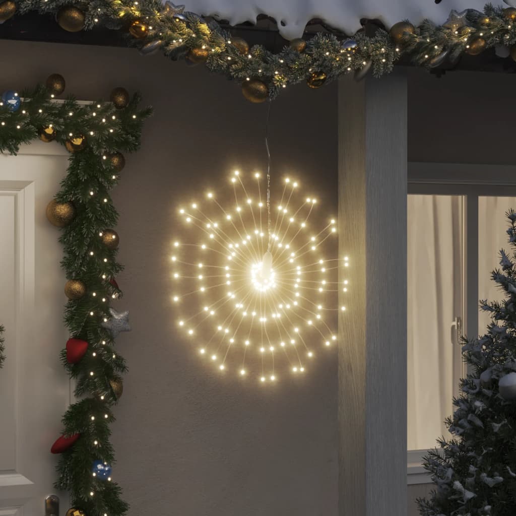 vidaXL Vianočné hviezdicové svetlo 140 LED teplé biele 17 cm